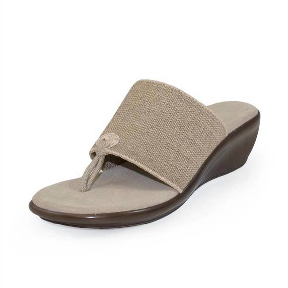NEW CHARLESTON SHOE CO. women hilton sandal in natural linen - Picture 1 of 1